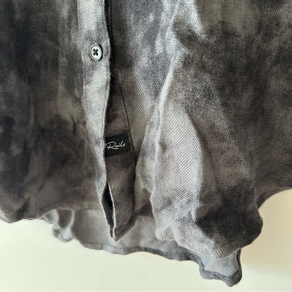 Rails • Hunter Charcoal Tie Dye Button Down Shirt - Picture 7 of 11